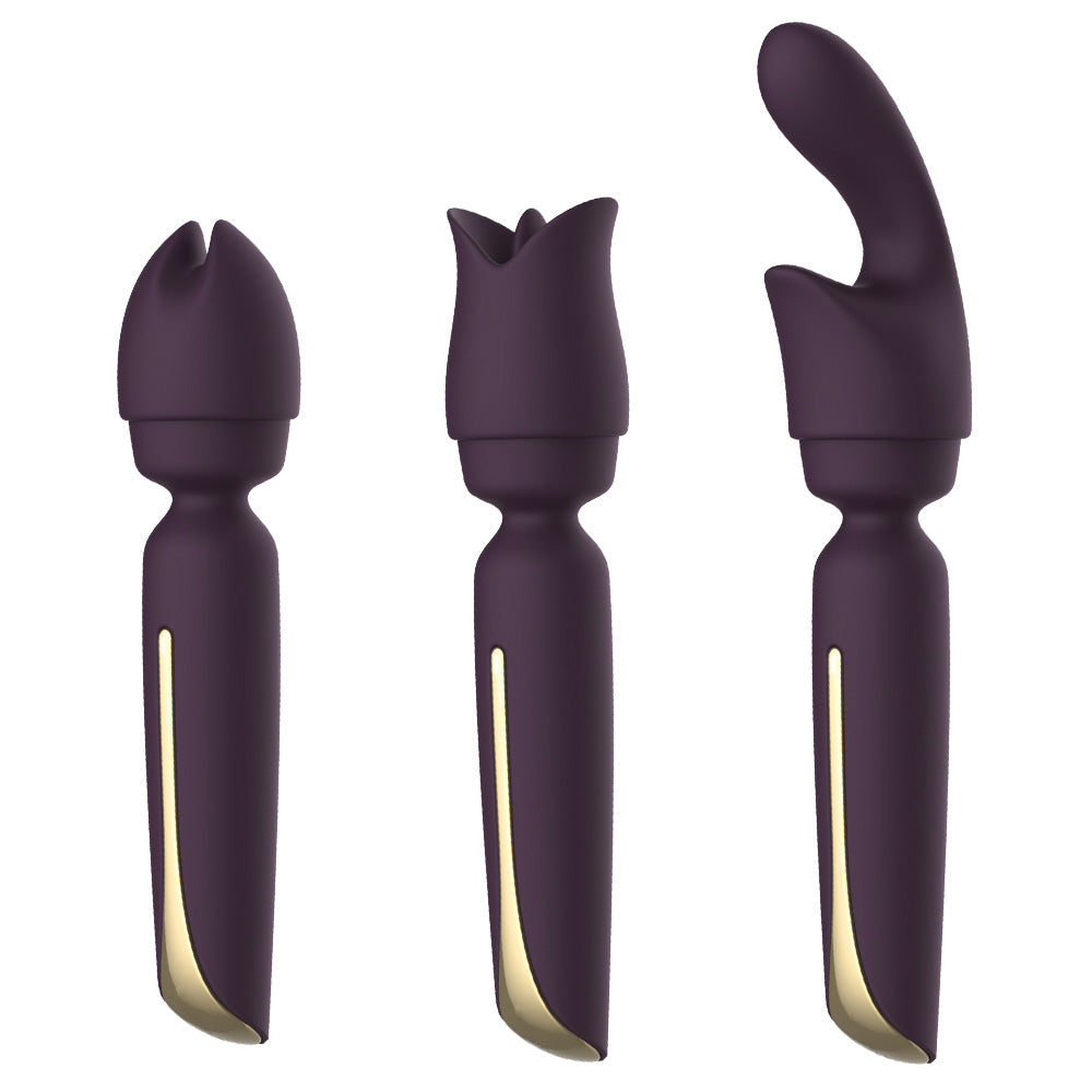 Leto Cruella Super Wand Vibrator & 3 Head Attachments Sex Toy Sexyland Leto Cruella Super Wand Vibrator & 3 Head Attachments Sex Toy Sexyland