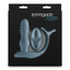 A box by NS Novelties stands against a white backdrop and has a prostate massager with a remote inside. 