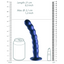 Ouch! 8" Beaded Silicone G-Spot Dildo With Suction Cup