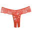  Allure Adore Chiqui Love Crotchless Lace Thong is made entirely from soft red floral lace, with a cheeky thong back & hip-hugging cut that emphasises your rear assets. Red. (2)