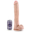 Au Naturel Daddy 14" Realistic Sensa Feel Dual-Density Dildo has a realistic phallic head, veiny shaft & balls in a dual-density body for a firm core & soft, lifelike outer that feels like a real erection! Size comparison.