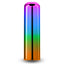 Chroma Rechargeable Metallic Bullet Vibrator x vibration settings in a squared-off metallic body for broad external stimulation. Rainbow.
