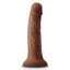  Colours Pleasures 7" Smooth Firm Vibrating Dildo With Suction Cup is sculpted from silicone w/ a realistic phallic head & veiny shaft + a harness-compatible suction cup for hands-free fun! Brown.