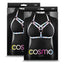 Cosmo Vamp Holographic Rainbow Halter Chest Harness is great for parties, festivals + bright streetwear & is adorned w/ rose gold O-rings for attaching BDSM accessories. Packages.