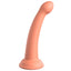 Dillio Secret Explorer 6" Platinum Cured Silicone G-Spot Dildo. Discover your inner sweet spots like the G-spot or P-spot w/ this hygienically superior dildo's bulbous head & curved shaft! Peach. (2)