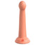 Dillio Secret Explorer 6" Platinum Cured Silicone G-Spot Dildo. Discover your inner sweet spots like the G-spot or P-spot w/ this hygienically superior dildo's bulbous head & curved shaft! Peach. (3)