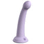 Dillio Secret Explorer 6" Platinum Cured Silicone G-Spot Dildo. Discover your inner sweet spots like the G-spot or P-spot w/ this hygienically superior dildo's bulbous head & curved shaft! Purple.