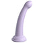 Dillio Secret Explorer 6" Platinum Cured Silicone G-Spot Dildo. Discover your inner sweet spots like the G-spot or P-spot w/ this hygienically superior dildo's bulbous head & curved shaft! Purple. (2)