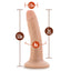 Dr. Skin Lucas Realistic Poseable 5" Silicone Dildo has a bendable shaft that holds your desired shape & a suction cup for hands-free fun w/ or w/out a strap-on harness! Dimensions.
