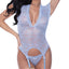 Exposed Ooh La Lace Cap Sleeve Basque & Ruched Panty Set has cap sleeves to add dimension, a generous V-neck & scrunched ruching on the panty rear to accentuate your buns.