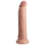 King Cock Elite Vibrating 9" Dual Density Silicone Dildo has a stiff core + fleshy outer to feel like a real erection & has 10 vibration modes to enjoy!