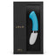  Lelo Gigi 2 Vibrating G-Spot Massager has a curved shaft with a flat, angled head for perfect G-spot or clitoral pleasure w/ 8 vibration modes in 8 intensities! Turquoise blue. Package.