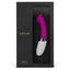  Lelo Gigi 2 Vibrating G-Spot Massager has a curved shaft with a flat, angled head for perfect G-spot or clitoral pleasure w/ 8 vibration modes in 8 intensities! Deep rose. Package.