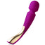  Lelo Smart Wand Vibrator 2 - Large has 10 vibrating functions, a sleek ergonomic handle for great grip & control + a longer-lasting battery for hours of fun! Deep-rose.