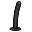 Malesation Andy 5" Slim Dildo With Suction Cup has a curved slim shaft w/ a round head for comfortable insertion & a suction cup base for hands-free fun! Black.