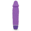  Mini Silicone Classic Mr Thick Vibrator is a battery-operated waterproof silicone sex toy. Features 7 vibration functions plus ridges & veins for a realistic feel! Lavender.