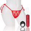 My Secret Screaming O 4T Treble Remote Control Vibrating Panty Set comes w/ a 10-mode bullet vibrator w/ a new 4T treble motor for high-pitched buzzy pleasure & a disguised finger ring remote. Red. On-model.