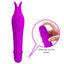  Pretty Love Super Power Flicker Mini Vibrator has flickering dual tips to please your clitoris + 10 vibration patterns to enjoy. Purple. Control button.
