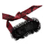 Scandal Ruffled Tie-Up Eye Mask has ruffle lace trim + double-stitched designer red & black brocade ties for an adjustable, comfortable fit. (4)
