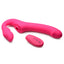 Strap-U Mighty Clitoral Licker Inflatable Vibrating Strapless Strap-On has 10 vibration modes in both heads, an inflatable vaginal bulb + 10 speeds of clitoral licking for the wearer to enjoy!