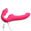 Strap-U Mighty Clitoral Licker Inflatable Vibrating Strapless Strap-On has 10 vibration modes in both heads, an inflatable vaginal bulb + 10 speeds of clitoral licking for the wearer to enjoy! USB charging.