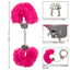 Ultra Fluffy Furry Lockable Metal Handcuffs are covered in luxuriously soft faux fur that's removable for more intense BDSM play. Pink. Dimensions & features.