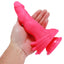 X-Men - 7" Nick's Cock Semi-Realistic Dildo - uniquely shaped 7-inch silicone dildo has a phallic head & a shaft w/ ridges, bumps & pointed clitoral/perineal nodes + a harness-compatible suction cup. Pink 3