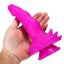 X-Men - 7" Nick's Cock Semi-Realistic Dildo - uniquely shaped 7-inch silicone dildo has a phallic head & a shaft w/ ridges, bumps & pointed clitoral/perineal nodes + a harness-compatible suction cup. Purple 3