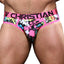 ANDREW CHRISTIAN™ Almost Naked - Splatter Brief - multicoloured paint splatter briefs feature Andrew Christian's waistband & the ultra-comfortable Almost Naked anatomically correct pouch