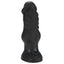 Fantasy Coxplay Merman | 7.5" Monster Dildo w/ Suction Cup - mermaid dong has a human penis head & a shaft lined w/ contoured gill-like grooves for more stimulation + suction cup. Black