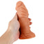 Fantasy Coxplay Merman | 7.5" Monster Dildo w/ Suction Cup - mermaid dong has a human penis head & a shaft lined w/ contoured gill-like grooves for more stimulation + suction cup. Flesh