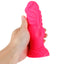 Fantasy Coxplay Merman | 7.5" Monster Dildo w/ Suction Cup - mermaid dong has a human penis head & a shaft lined w/ contoured gill-like grooves for more stimulation + suction cup. Pink 3
