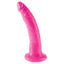 dillio® - 7" Slim Dong - slender dildo has realistic details like a phallic head & slim veiny shaft for more stimulation + a harness-compatible suction cup base for hands-free fun. Pink