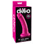 dillio® - 6" Slim Dong - slender 6" dildo has realistic stimulating details like a phallic head & slim veiny shaft + a harness-compatible suction cup base for hands-free fun. Pink, package image