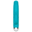 Front of The Rabbit Company Mini Rabbit Vibrator With Internal & External Clitoral Stimulation in Teal Blue Silicone