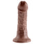 King Cock® - 6" Cock - This 6-inch dildo by King Cock is the most realistic ride you'll ever take, with handcrafted veiny shaft details & a phallic head atop a strong suction cup base. Brown