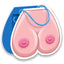 Funny Novelty Cartoon Boobs Shaped Gift Bag For Adult Parties