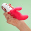 Fun Factory - Miss Bi Dual Vibrator - technologically advanced rabbit vibrator has dual motors with 6 vibration speeds & 6 patterns for wicked clitoral & G-spot stimulation, waterproof and with travel lock - Pink. In hand image for size comparison