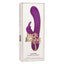 Jack Rabbit® Signature - Silicone Thumping Rabbit Vibrator - has 3 thumping settings in the shaft's bulbous G-spot tip & clitoral bunny ears for dual stimulation. Purple, package image