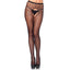 Leg Avenue Ginny Crotchless Fishnet Pantyhose - erotic fishnet stockings have a reinforced crotch cutout. Black