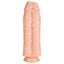 X-Men - Realistic Double Penetration Dildo - Large - realistically veiny dildo is shaped like 2 penises aligned together for a 2-in-1 double penetration experience that's also harness-compatible. beige