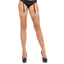 Leg Avenue - Lace Top Fishnet Thigh High Stockings - 9023 - Nude