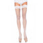 Leg Avenue - Lace Top Fishnet Thigh High Stockings - 9023 - White