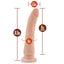 Au Naturel - Mr. Slim suction-cupped dong has a phallic head & veiny shaft in dual-density TPE w/ a firm core & realistically soft outer. Dimension.