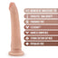 Au Naturel - Mr. Slim suction-cupped dong has a phallic head & veiny shaft in dual-density TPE w/ a firm core & realistically soft outer. Features.