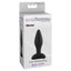 Anal Fantasy Collection Silicone Plug - Mini. At just 1" wide with an insertable length of 3”, the Mini Silicone Anal Plug is the perfect butt plug for beginners. Package.