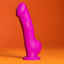 Avant Ergo 7.5" Dual-Density Platinum Cured Silicone Dildo has a ridged G-spot/P-spot head & a firm core + soft outer for a realistic feeling w/ a harness-compatible suction cup for strap-on fun. (4)