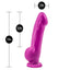 Avant Ergo 7.5" Dual-Density Platinum Cured Silicone Dildo has a ridged G-spot/P-spot head & a firm core + soft outer for a realistic feeling w/ a harness-compatible suction cup for strap-on fun. Dimension.