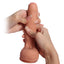  Azazel's Penis 7" Dual-Layered Silicone Cock With Foreskin feels just like a real erection with a soft exterior & a firm inner core, plus sculpted phallic details including foreskin. Firm inside.