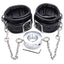 Master Series - Hells Tether Ball Stretcher Humbler - has a metal ring to trap his testicles & padded ankle cuffs to keep him on his knees & humiliated.